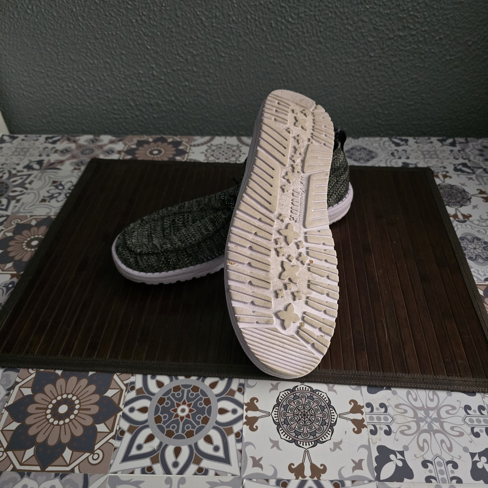 Women's  Heydude Knit Loafers in Black and Gray - Picture 3 of 3